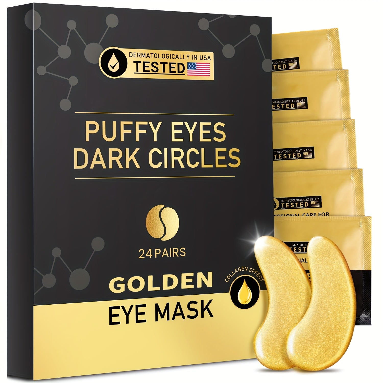 24 Golden Under Eye Patches