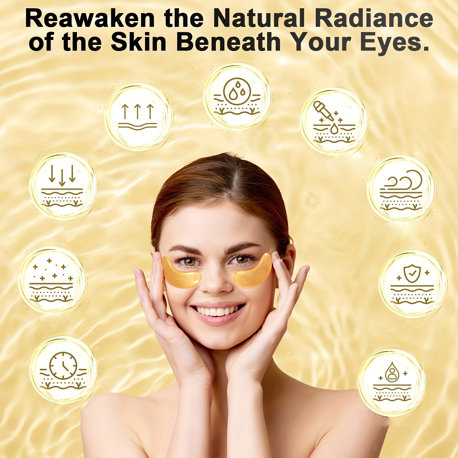 24 Golden Under Eye Patches